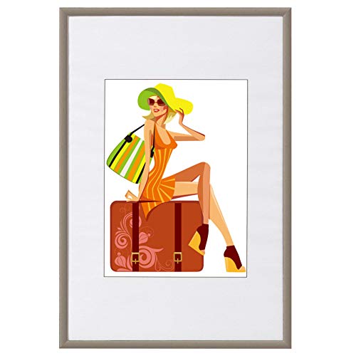 WOLTU Bilderrahmen 15x20 cm Fotorahmen aus Kunststoff mit Passepartout, Posterrahmen zum vertikalen oder horizontalen Aufhängen/Aufstellen, Collage Wanddeko, Stahl WOLTU Bilderrahmen 15x20 cm Fotorahmen aus Kunststoff mit Passepartout, Posterrahmen zum vertikalen oder horizontalen Aufhängen/Aufstellen, Collage Wanddeko, Stahl von WOLTU