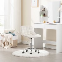 WOLTU Bürostuhl Arbeitshocker Schminkstuhl mit Rollen, 360° drehbar höhenverstellbar, Sitzhocker aus Samt, niedriger Barhocker ergonomisch, Creme WOLTU Bürostuhl Arbeitshocker Schminkstuhl mit Rollen, 360° drehbar höhenverstellbar, Sitzhocker aus Samt, niedriger Barhocker ergonomisch, Creme von WOLTU