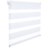 Doppelrollo Duo Rollo Klemmfix ohne Bohren Weiß 70x130 - Woltu von WOLTU