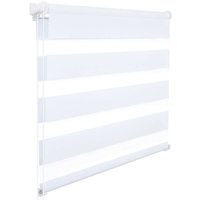 WOLTU Doppelrollo Klemmfix ohne Bohren, Duo Rollo Zebrarollo Fensterrollo Klemmrollo Seitenzugrollo Easyfix lichtdurchlässig & verdunkelnd Rollos für von WOLTU