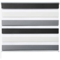 Woltu - Doppelrollo Klemmfix ohne Bohren, Duo Rollo Zebrarollo Fensterrollo Klemmrollo Seitenzugrollo Easyfix lichtdurchlässig und verdunkelnd Rollos von WOLTU