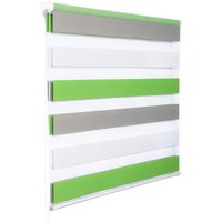 Doppelrollo Weiss+Grün+Grau 70x150cm - Woltu von WOLTU