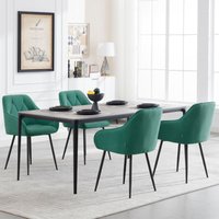 Woltu - Esszimmerstühle 4er Set, Küchenstuhl mit Samt Gepolstertem Sitz Metallbeinen ergonomischer Sessel Armlehnstuhl Rückenlehne Stuhl Esszimmer, Woltu - Esszimmerstühle 4er Set, Küchenstuhl mit Samt Gepolstertem Sitz Metallbeinen ergonomischer Sessel Armlehnstuhl Rückenlehne Stuhl Esszimmer, von WOLTU
