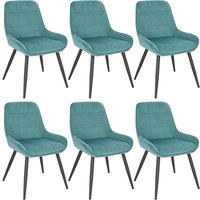 WOLTU Esszimmerstühle 6er Set, Polsterstuhl Samt, Küchenstuhl gepolstert, Akzentstuhl für Wohnzimmer Schlafzimmer Küche, ergonomischer Stuhl mit WOLTU Esszimmerstühle 6er Set, Polsterstuhl Samt, Küchenstuhl gepolstert, Akzentstuhl für Wohnzimmer Schlafzimmer Küche, ergonomischer Stuhl mit von WOLTU