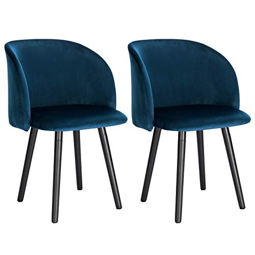 WOLTU Esszimmerstühle 2er Set Küchenstühle Wohnzimmerstühle Polsterstühle, Armlehnstühle mit Rückenlehne, für Esszimmer, Küche, Wohnzimmer, Samt, Gestell aus Massivholz, Blau, BH121bl-2 WOLTU Esszimmerstühle 2er Set Küchenstühle Wohnzimmerstühle Polsterstühle, Armlehnstühle mit Rückenlehne, für Esszimmer, Küche, Wohnzimmer, Samt, Gestell aus Massivholz, Blau, BH121bl-2 von WOLTU