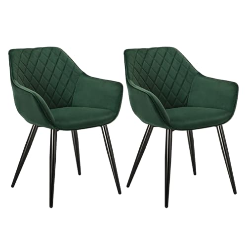 WOLTU Esszimmerstühle 2er Set Küchenstühle Wohnzimmerstühle Polsterstühle Sessel, Armlehnstühle mit Rückenlehne, für Esszimmer, Küche, Wohnzimmer, Samt, Metallbeine, Grün, BH153gn-2 WOLTU Esszimmerstühle 2er Set Küchenstühle Wohnzimmerstühle Polsterstühle Sessel, Armlehnstühle mit Rückenlehne, für Esszimmer, Küche, Wohnzimmer, Samt, Metallbeine, Grün, BH153gn-2 von WOLTU