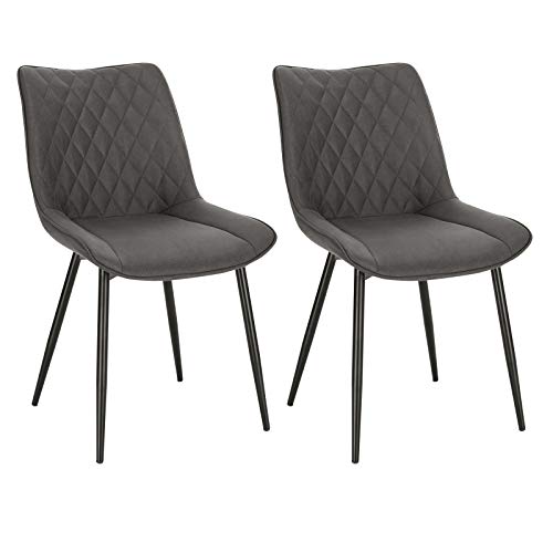 WOLTU Esszimmerstühle 2er Set, Küchenstühle, Wohnzimmerstühle, Polsterstühle mit Rückenlehne, für Esszimmer, Küche, Wohnzimmer, Büro, Sitzfläche aus Stoffbezug, Metallbeine, Dunkelgrau BH248dgr-2 WOLTU Esszimmerstühle 2er Set, Küchenstühle, Wohnzimmerstühle, Polsterstühle mit Rückenlehne, für Esszimmer, Küche, Wohnzimmer, Büro, Sitzfläche aus Stoffbezug, Metallbeine, Dunkelgrau BH248dgr-2 von WOLTU