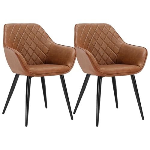 WOLTU Esszimmerstühle 2er Set Küchenstühle Wohnzimmerstühle Polsterstühle Sessel, Armlehnstühle mit Rückenlehne, für Esszimmer, Küche, Wohnzimmer, Kunstleder, Metallbeine, Braun, BH251br-2 WOLTU Esszimmerstühle 2er Set Küchenstühle Wohnzimmerstühle Polsterstühle Sessel, Armlehnstühle mit Rückenlehne, für Esszimmer, Küche, Wohnzimmer, Kunstleder, Metallbeine, Braun, BH251br-2 von WOLTU