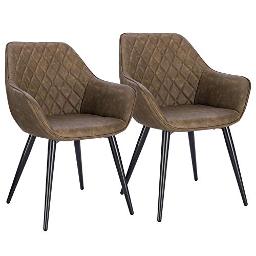WOLTU Esszimmerstühle 2er Set Küchenstühle Wohnzimmerstühle Polsterstühle Sessel, Armlehnstühle mit Rückenlehne, für Esszimmer, Küche, Wohnzimmer, Kunstleder, Metallbeine, Dunkelbraun, BH251dbr-2 WOLTU Esszimmerstühle 2er Set Küchenstühle Wohnzimmerstühle Polsterstühle Sessel, Armlehnstühle mit Rückenlehne, für Esszimmer, Küche, Wohnzimmer, Kunstleder, Metallbeine, Dunkelbraun, BH251dbr-2 von WOLTU