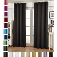 WOLTU Gardine Verdunkelung blickdicht Thermogardine anthrazit 135x245 cm von WOLTU