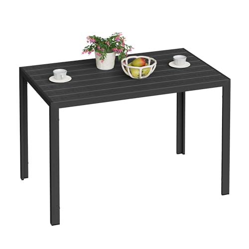 WOLTU Gartentisch, Balkontisch Aluminium WPC, Tisch eckig für 8-10 Personen, Esstisch Outdoor, Terassentisch, 116x74x70 cm, Schwarz WOLTU Gartentisch, Balkontisch Aluminium WPC, Tisch eckig für 8-10 Personen, Esstisch Outdoor, Terassentisch, 116x74x70 cm, Schwarz von WOLTU