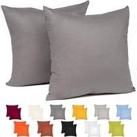 Woltu - 2er Set Kissenbezug Kissenhülle - Kissenbezüge 100% Baumwolle, Kopfkissenbezug mit Reissverschluss,Weicher Sofakissenbezug, Doppelpack Woltu - 2er Set Kissenbezug Kissenhülle - Kissenbezüge 100% Baumwolle, Kopfkissenbezug mit Reissverschluss,Weicher Sofakissenbezug, Doppelpack von WOLTU