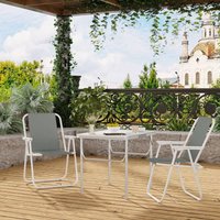 Klappstuhl Gartenstuhl 4er-Set, Klappbarer Kunststoff-Stuhl, Campingstuhl Faltbar für Garten & Camping, Angelstuhl Faltstuhl Leichter, Dunkelgrau von WOLTU