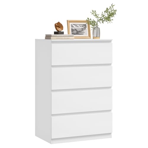 WOLTU Kommode mit 4 Schubladen, Schubladenschrank weiß, Sideboard Wohnzimmer Schlafzimmer Flur, Schrank modern, Beistellschrank 60x90x40 cm, KMD004ws WOLTU Kommode mit 4 Schubladen, Schubladenschrank weiß, Sideboard Wohnzimmer Schlafzimmer Flur, Schrank modern, Beistellschrank 60x90x40 cm, KMD004ws von WOLTU