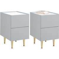WOLTU Nachttisch 2er Set Beistelltisch mit 2 Schubladen Nachtschrank Hochglanz Telefontisch Nachtschrank Nachtkommode für Schlafzimmer, Holz WOLTU Nachttisch 2er Set Beistelltisch mit 2 Schubladen Nachtschrank Hochglanz Telefontisch Nachtschrank Nachtkommode für Schlafzimmer, Holz von WOLTU