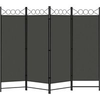 Paravent, Raumteiler 4 tlg 223x172cm, Trennwand klappbar freistehend Sichtschutz, Raumtrenner innen Outdoor Garten Balkon Terrasse, Raumtrenner von WOLTU