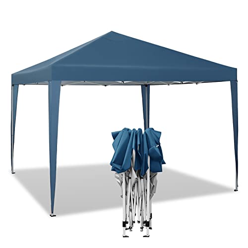 WOLTU Pavillon Pop-Up wasserdichter Faltpavillon Sonnenschutz Event Pavillon Gartenpavillon auf Terrasse Camping Festival Pagodenzelt aus Oxford Metallrahmen 3 x 3 m Blau PVL0002bl von WOLTU