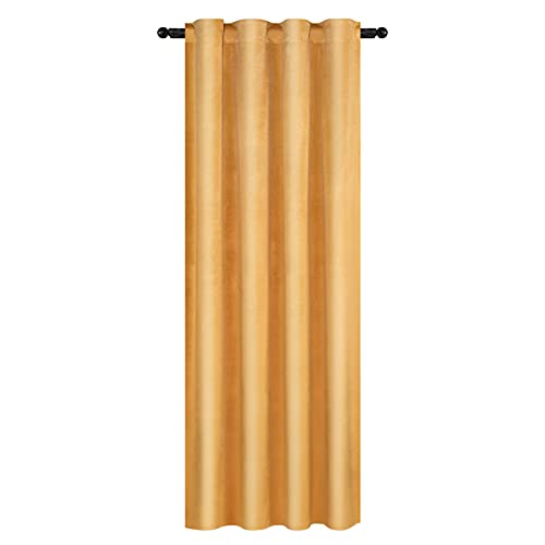 WOLTU Samtvorhänge, für Schlafzimmer Wohnzimmer, Verdunklungsvorhang mit Kräuselband Thermogardine, 300 g/m² Schwere Samtige, 140 x 245 cm, Senfgelb WOLTU Samtvorhänge, für Schlafzimmer Wohnzimmer, Verdunklungsvorhang mit Kräuselband Thermogardine, 300 g/m² Schwere Samtige, 140 x 245 cm, Senfgelb von WOLTU