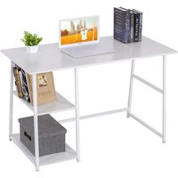 WOLTU Schreibtisch Computertisch Bürotisch Arbeitstisch PC Laptop Tisch, mit 2 Ablagen, aus MDF und Stahl, 120x60x76cm(BxTxH) von WOLTU