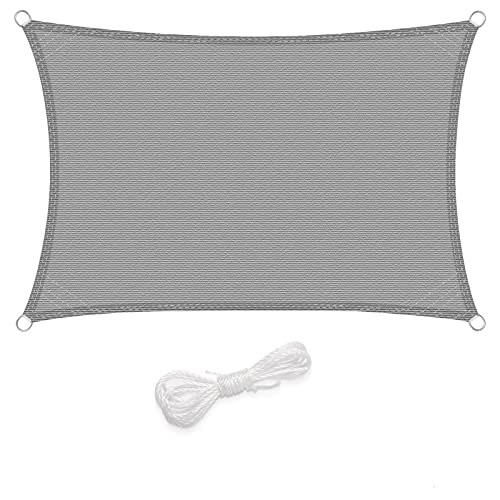 WOLTU Sonnensegel Premium HDPE Wetterbeständig Atmungsaktiv 95% UV Schutz Segeltuch 180 g/m² Sonnenschutz Schattenspender für Balkon Terrasse Garten, mit Befestigungsseilen WOLTU Sonnensegel Premium HDPE Wetterbeständig Atmungsaktiv 95% UV Schutz Segeltuch 180 g/m² Sonnenschutz Schattenspender für Balkon Terrasse Garten, mit Befestigungsseilen von WOLTU