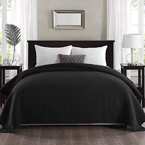 WOLTU Tagesdecke Bettüberwurf 170x210cm Schwarz, Bedspreads 360GSM Patchwork Wendedesign Kariert, Schlafzimmer Tagesdecken Einzelbett, Steppdecke unterfüttert und gesteppt WOLTU Tagesdecke Bettüberwurf 170x210cm Schwarz, Bedspreads 360GSM Patchwork Wendedesign Kariert, Schlafzimmer Tagesdecken Einzelbett, Steppdecke unterfüttert und gesteppt von WOLTU