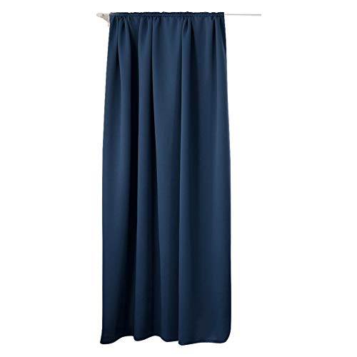 WOLTU Thermovorhang, Verdunklungsvorhang Blickdicht, Gardine mit Kräuselband für Schiene, Vorhang 250g/m² Schwere Wärmeisolierende, für Wohnzimmer Schlafzimmer, 140 x 225 cm, Dunkelblau WOLTU Thermovorhang, Verdunklungsvorhang Blickdicht, Gardine mit Kräuselband für Schiene, Vorhang 250g/m² Schwere Wärmeisolierende, für Wohnzimmer Schlafzimmer, 140 x 225 cm, Dunkelblau von WOLTU