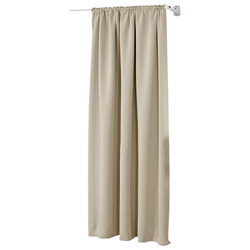 WOLTU Thermovorhang, Verdunklungsvorhang für Wohnzimmer Schlafzimmer, Blickdicht, mit Kräuselband für Schiene, 250g/m² Schwere Wärmeisolierende, 135 x 245 cm, Sand von WOLTU