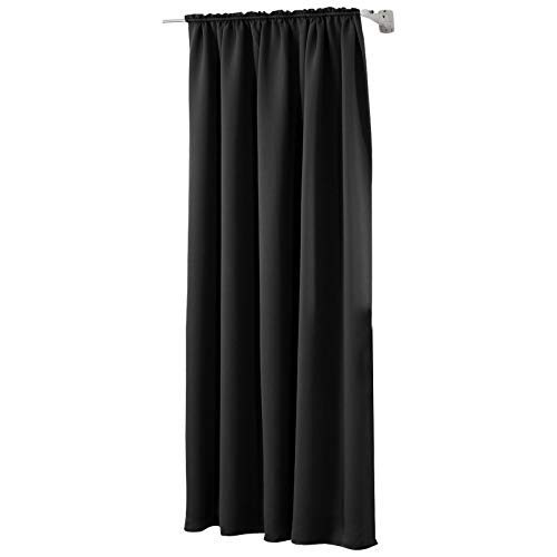 WOLTU Thermovorhang, Verdunklungsvorhang für Wohnzimmer Schlafzimmer, Blickdicht, mit Kräuselband für Schiene, 250g/m² Schwere Wärmeisolierende, 135 x 245 cm, Schwarz WOLTU Thermovorhang, Verdunklungsvorhang für Wohnzimmer Schlafzimmer, Blickdicht, mit Kräuselband für Schiene, 250g/m² Schwere Wärmeisolierende, 135 x 245 cm, Schwarz von WOLTU