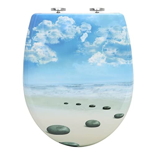 WOLTU Toilettendeckel mit Absenkautomatik Klodeckel WC Sitz Softclose antibakterielle Klobrille mit Quick Release Funktion Duroplast Oval einfache Montage Blauer Himmel WOLTU Toilettendeckel mit Absenkautomatik Klodeckel WC Sitz Softclose antibakterielle Klobrille mit Quick Release Funktion Duroplast Oval einfache Montage Blauer Himmel von WOLTU