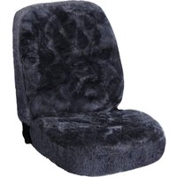 WOLTU Universal Lammfellbezug Auto Sitzbezug 100% Echtlammfell Vollbezug Vordersitzbezug, Feste Wolle, ca, 1,8 cm Dicke, Dunkelgrau von WOLTU