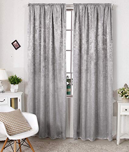 WOLTU 2er Set Gardinen Vorhänge Blickdicht mit Kräuselband, 250g/m² Schwere Verdunklungsvorhänge Thermovorhang Kälteschutz Damast Optik lichtdicht für Wohnzimmer Schlafzimmer, 135x175 cm Silbergrau WOLTU 2er Set Gardinen Vorhänge Blickdicht mit Kräuselband, 250g/m² Schwere Verdunklungsvorhänge Thermovorhang Kälteschutz Damast Optik lichtdicht für Wohnzimmer Schlafzimmer, 135x175 cm Silbergrau von WOLTU