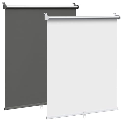 WOLTU Verdunkelungsrollo Klemmfix Thermorollo Fensterrollo innen ohne Bohren Rollo Verdunkelung Sichtschutz Sonnenchutz Klemmrollo Seitenzugrollo für Fenster & Tür 85x150cm, Schnurlos Weiß von WOLTU
