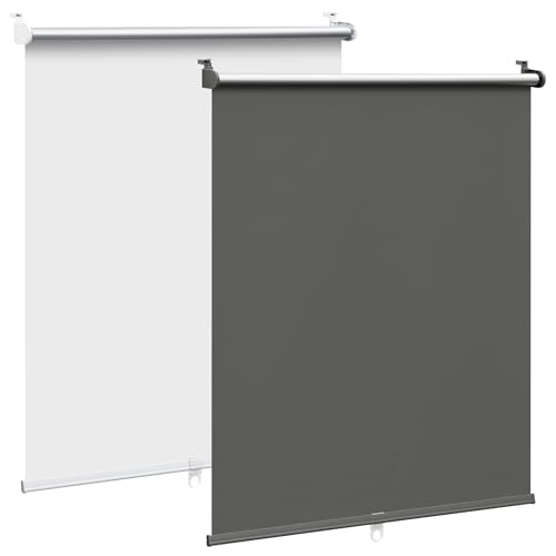 WOLTU Verdunkelungsrollo Klemmfix Thermorollo Fensterrollo innen ohne Bohren Rollo Verdunkelung Sichtschutz Sonnenchutz Klemmrollo Seitenzugrollo für Fenster & Tür 90x150cm, Schnurlos Anthrazit von WOLTU