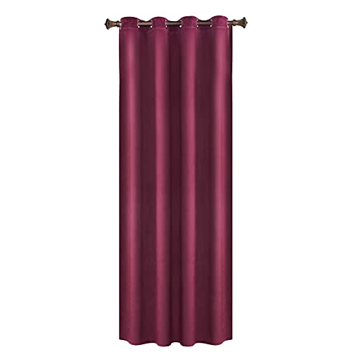 WOLTU Verdunklungsgardine mit Ösen Samtvorhang Blickdicht Thermogardine, 300 g/m² Schwere lichtundurchlässige Verdunklungsvorhang für Schlafzimmer Geräuschreduzierung Bordeaux 140x245 cm (1 Stück) von WOLTU