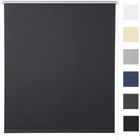 WOLTU Verdunklungsrollo ohne Bohren Anthrazit, Thermorollo Klemmfix Fensterrollo Seitenzugrollo easyfix Verdunkelung Rollos Sichtschutz und von WOLTU