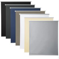 WOLTU Verdunklungsrollo ohne Bohren Grau, Thermorollo Klemmfix Fensterrollo Seitenzugrollo easyfix Verdunkelung Rollos Sichtschutz und Sonnenchutz, von WOLTU