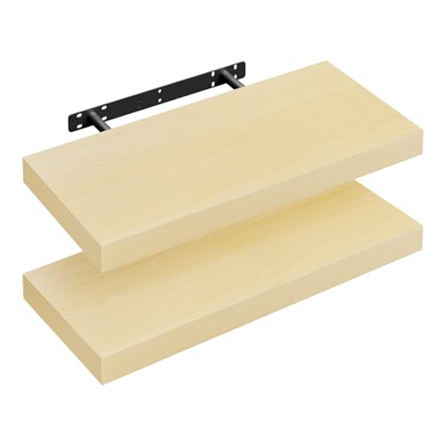 WOLTU Wandregal 2er Wandboard Bücherregal Regale für Deko Wandablagen aus MDF Holz,Hängeregal Gelb Eiche, 50x22.9x3.8 cm RG9368kei-2 WOLTU Wandregal 2er Wandboard Bücherregal Regale für Deko Wandablagen aus MDF Holz,Hängeregal Gelb Eiche, 50x22.9x3.8 cm RG9368kei-2 von WOLTU
