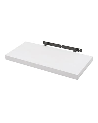 WOLTU Wandregal Wandboard Bücherregal Regale für Deko Wandablagen aus MDF Holz,Hängeregal Weiss,25x22.9x3.8cm,RG9365ws von WOLTU