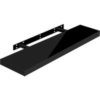 Wandregal Wandboard freischwebend Schweberegal Holz Board schwarz 80x22.9x3.8cm - schwarz - Woltu von WOLTU