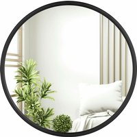 WOLTU Wandspiegel Spiegel rund φ 50 cm Hängespiegel für Badezimmer Schlafzimmer Wohnzimmer Flur von WOLTU