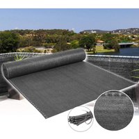 Zaunblende Schattiernetz Sichtschutz mit Kabelbinder, Anthrazit anthrazit 1,8x6m - Woltu von WOLTU