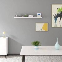 Woltu - Wandregal Wandboard freischwebend Schweberegal Holz Board weiß 60x22.9x3.8cm von WOLTU