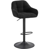 Woltu - 1x Barhocker Barstuhl höhenverstellbar Drehbare Bistrohocker Küchenhocker aus Samtstoff Tresenhocker mit Lehne Fußstütze Chenille Cord Metall von WOLTU