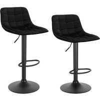 2er-Set Barhocker Küchenstuhl Barstuhl mit Rückenlehne und Einstellgriff, höhenverstellbar & 360° drehbar, Tresenhocker Bar Hocker aus hochwertigem 2er-Set Barhocker Küchenstuhl Barstuhl mit Rückenlehne und Einstellgriff, höhenverstellbar & 360° drehbar, Tresenhocker Bar Hocker aus hochwertigem von WOLTU