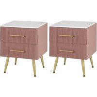 Woltu - 2er Set Nachttisch Sofatisch Nachtkommode Nachtschrank mit 2 Schubladen für Schlafzimmer Wohnzimmer aus mdf, Einfache Installation Woltu - 2er Set Nachttisch Sofatisch Nachtkommode Nachtschrank mit 2 Schubladen für Schlafzimmer Wohnzimmer aus mdf, Einfache Installation von WOLTU