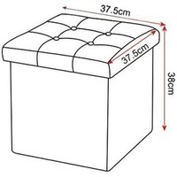 2er-Set Sitzhocker Fußhocker Faltbar mit Stauraum braun - Woltu von WOLTU