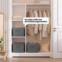 3er Aufbewahrungsbox mit Deckel 51L Faltbare Stoffbox mit Griff Aufbewahrungswürfel Ordnungsboxen Kisten für Kleidung Bücher Grau 48x36x30 cm 3er Aufbewahrungsbox mit Deckel 51L Faltbare Stoffbox mit Griff Aufbewahrungswürfel Ordnungsboxen Kisten für Kleidung Bücher Grau 48x36x30 cm von WOLTU