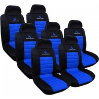 Woltu - 7er-Set Sitzbezüge Auto Einzelsitzbezug universal Größe Schwarz-Blau - Schwarz-Blau von WOLTU