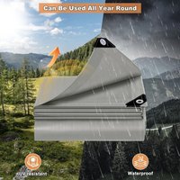 Woltu - Abdeckplane Wasserdicht, 140 g/m² pe Schutzplane Gewebeplane mit Ösen, UV-beständig wetterfest reißfest Mehrzweck Abdeckung, für Gartenmöbel Woltu - Abdeckplane Wasserdicht, 140 g/m² pe Schutzplane Gewebeplane mit Ösen, UV-beständig wetterfest reißfest Mehrzweck Abdeckung, für Gartenmöbel von WOLTU
