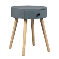 Beistelltisch Nachttisch Nachtkommode Nachtschrank Sofatisch, mit Schublade, mit Beinen, Holz, mdf, Grau, 38x38x48cm(BxTxH) - grau - Woltu von WOLTU